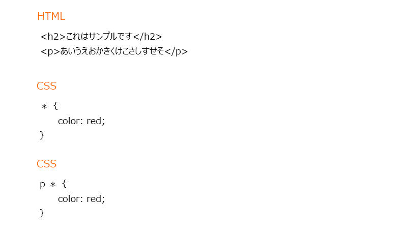 アスタリスクで全ての要素に適用